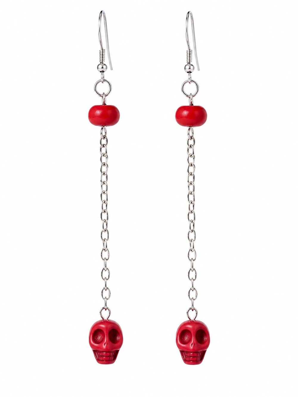 Stone skull earrings